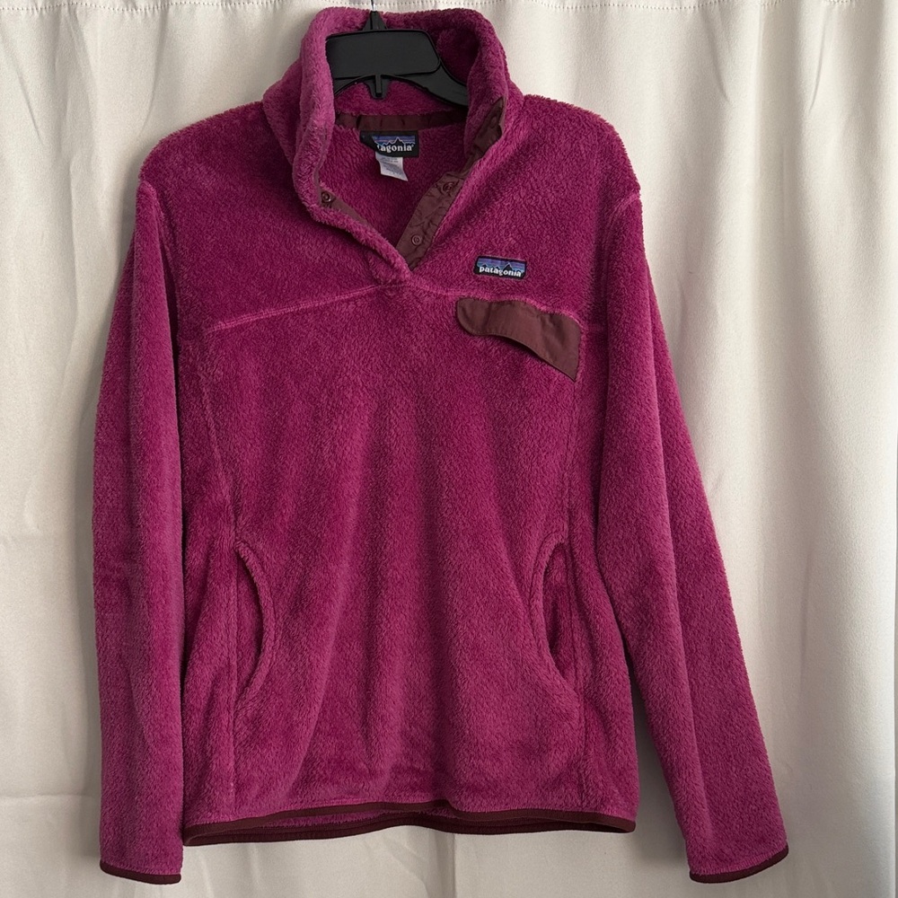 Patagonia Women's Re-Tool Snap-T Quarter Pullover‎ Fleece Berry Pink Size Large